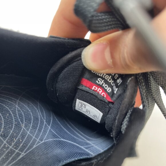 Vans Men’s Baker Style 112 Pro Skate Shoes Size 8 Black Red Suede Low Top Read - Picture 13 of 15